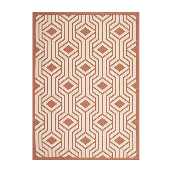 Safavieh Courtyard Collection Dorothy Geometric Indoor/Outdoor Area Rug