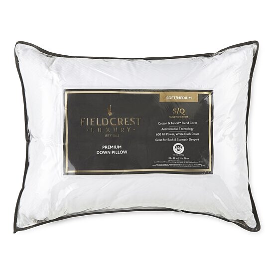 Fieldcrest Down Medium Density Bed Pillow