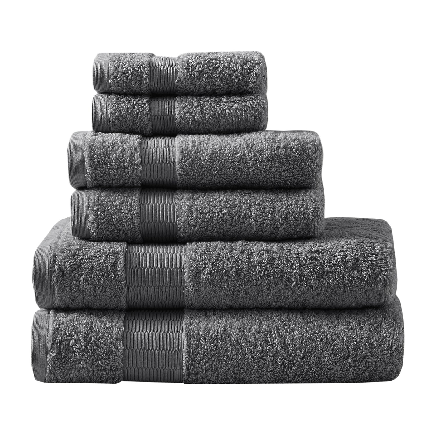 Madison Park Signature Luce 100% Egyptian Cotton 6-pc. Solid Bath Towel Set