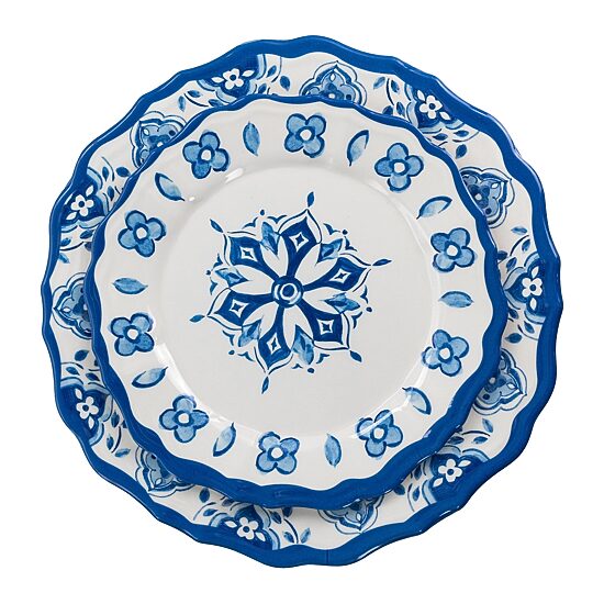 Elama Blue Garden 12-pc. Melamine Dinnerware Set