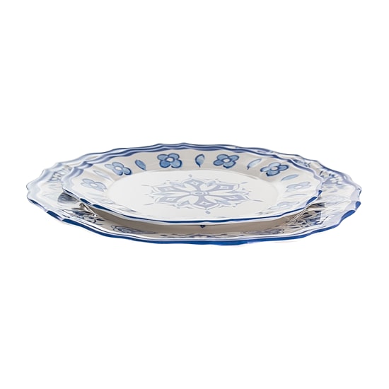 Elama Blue Garden 12-pc. Melamine Dinnerware Set