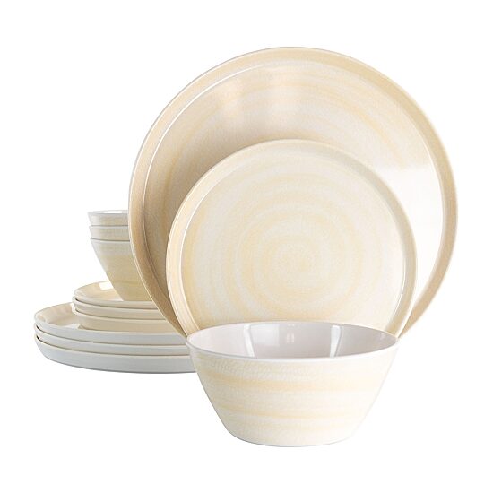 Elama Crafted Clay 12-pc. Melamine Dinnerware Set