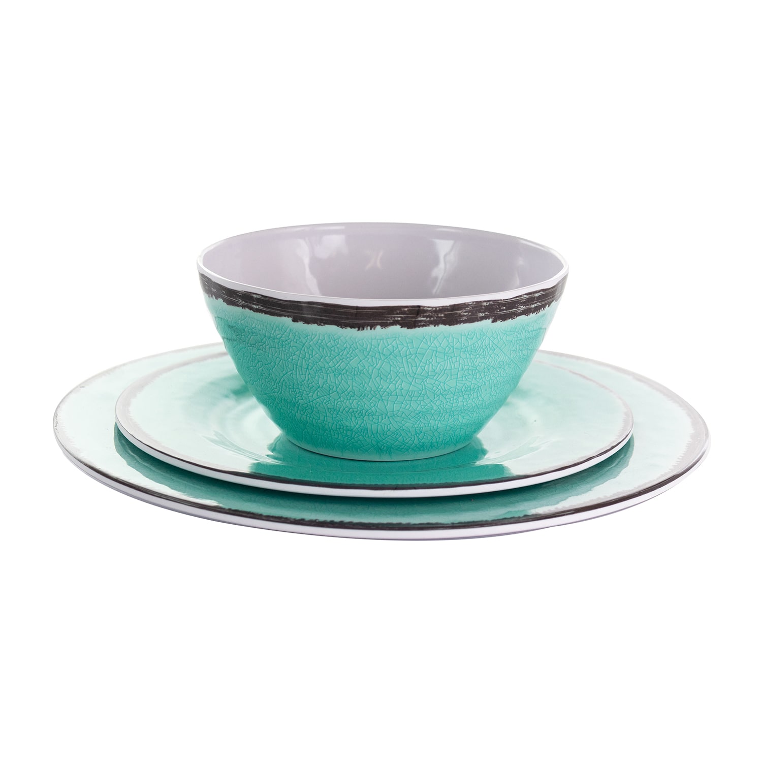 Elama Azul Banquet 12-pc. Melamine Dinnerware Set