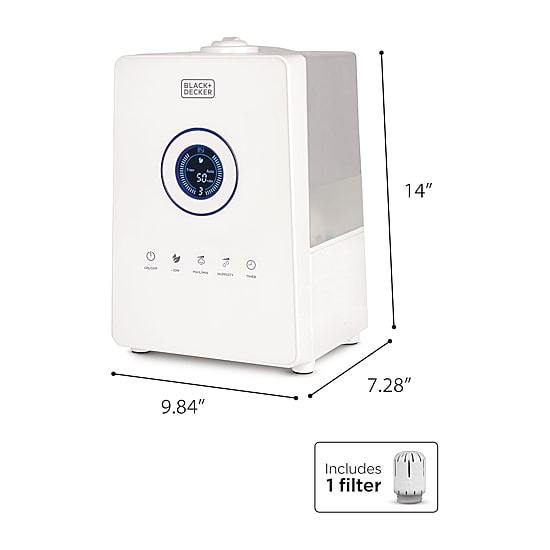 Black+Decker 1.45 Gallon Cool Mist Ultrasonic Humidifier with Remote