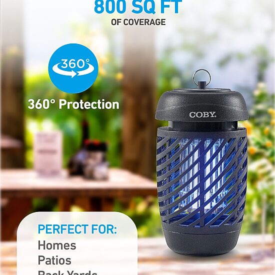 COBY 10-Watt Indoor/Outdoor Hanging Bug Zapper for 800 Sq. Ft. Coverage