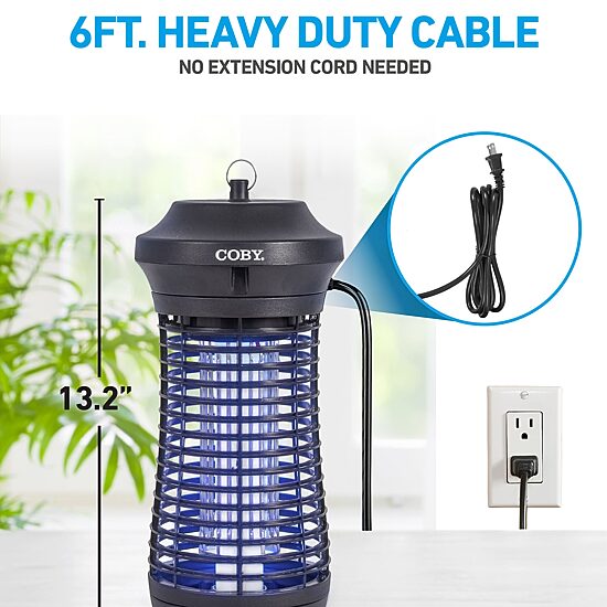 COBY 18-Watt 1/2-Acre Outdoor Hanging Bug Zapper