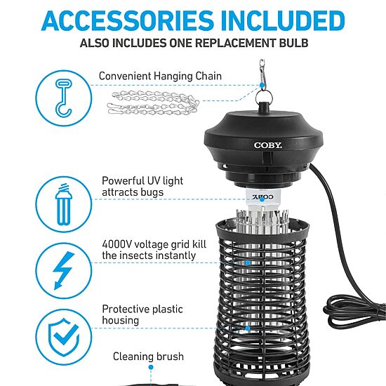COBY 18-Watt 1/2-Acre Outdoor Hanging Bug Zapper