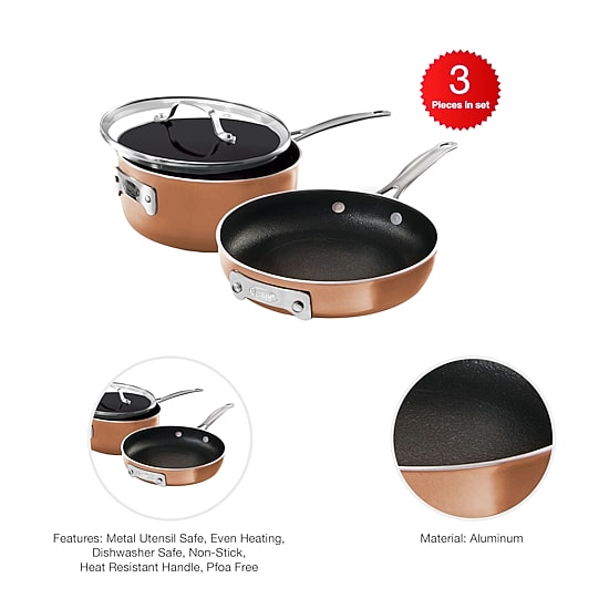 Gotham Steel Stackmaster 3-pc. Non-Stick Cookware Set