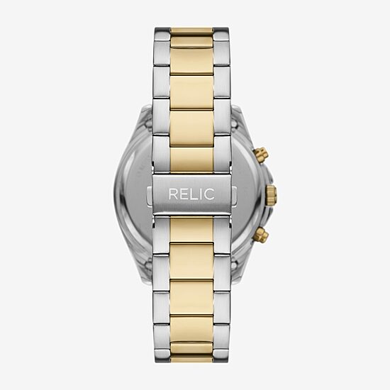 Relic By Fossil Mens Two Tone Bracelet Watch Zr77339