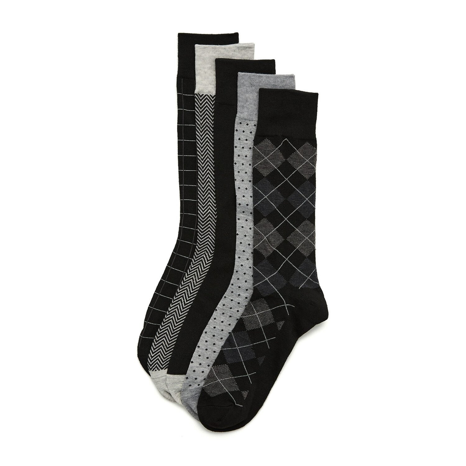 Stafford Casual Dress Mens 5 Pair Crew Socks