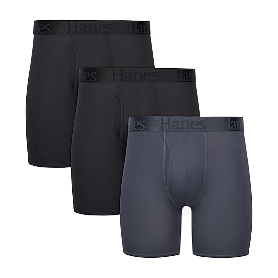 Hanes Originals Supersoft Total Support Pouch Mens 3 Pack Support Pouch Boxer Briefs Uosba3