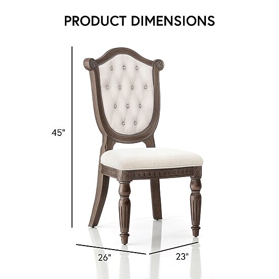 Furniture of America™ Seven Oaks 2-pc. Upholstered Tufted Dining Chair