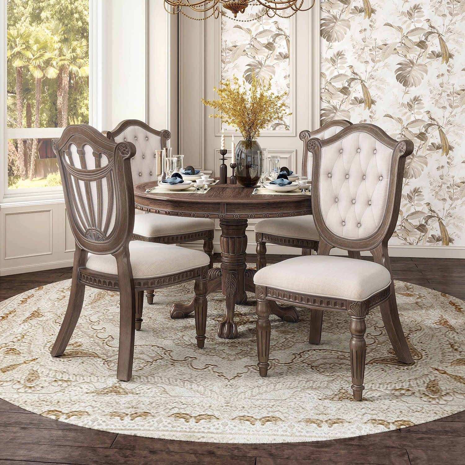 Furniture of America™ Seven Oaks 2-pc. Upholstered Tufted Dining Chair