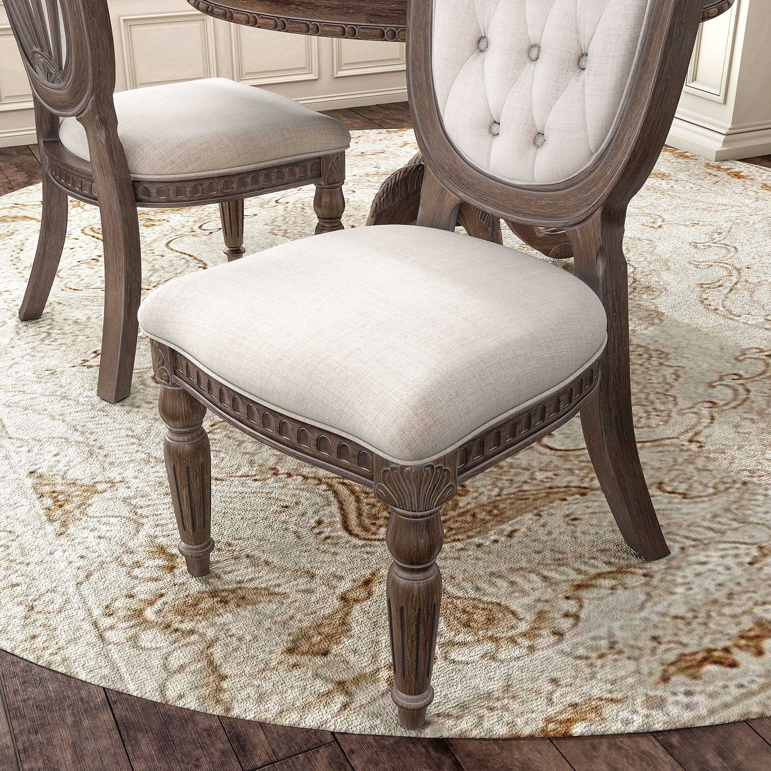 Furniture of America™ Seven Oaks 2-pc. Upholstered Tufted Dining Chair