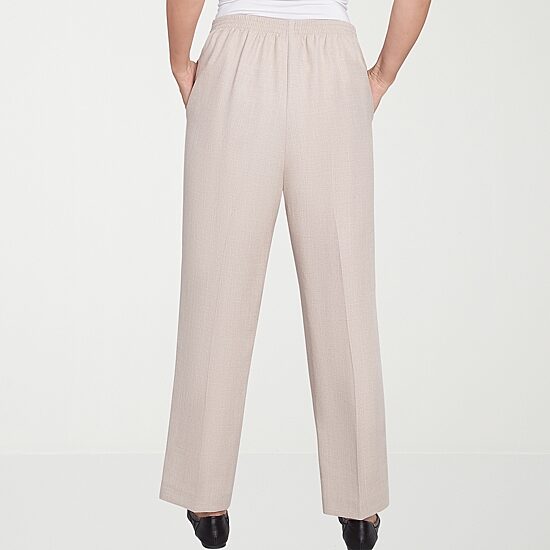 Alfred Dunner Kensington Garden Womens Straight Mid Rise Pull-On Pant