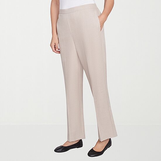 Alfred Dunner Kensington Garden Womens Straight Mid Rise Pull-On Pant
