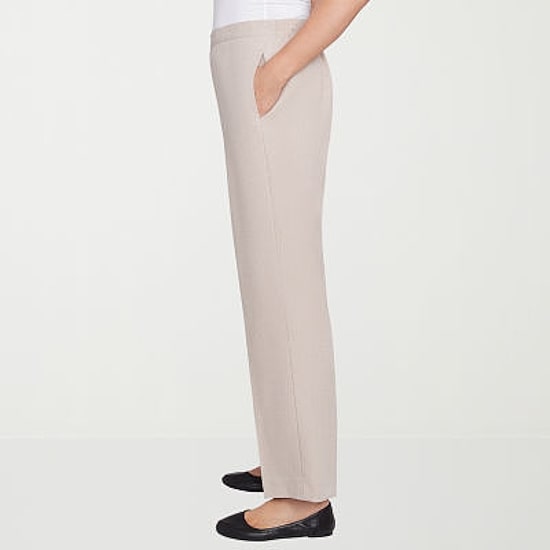 Alfred Dunner Kensington Garden Womens Straight Mid Rise Pull-On Pant