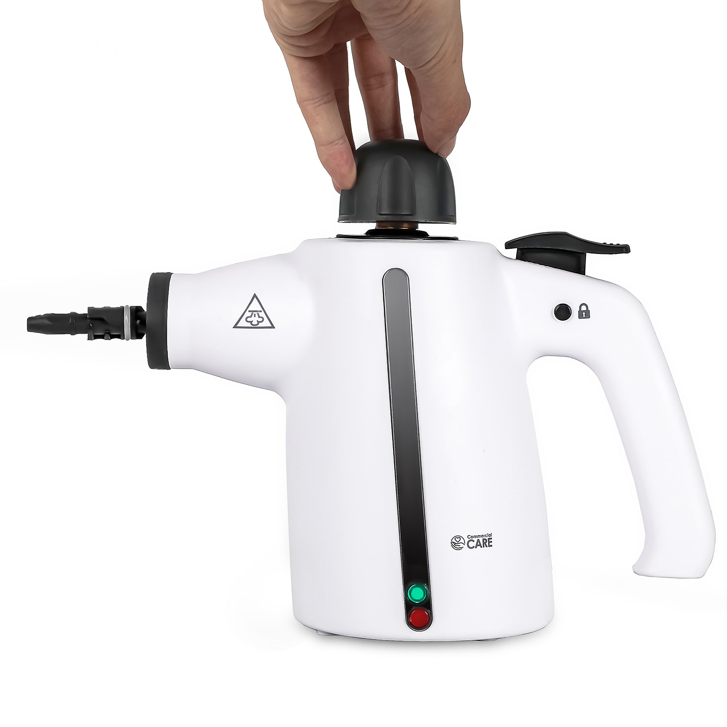 Commercial Care Handheld Steam Cleaner with 9-Piece Accessory Set