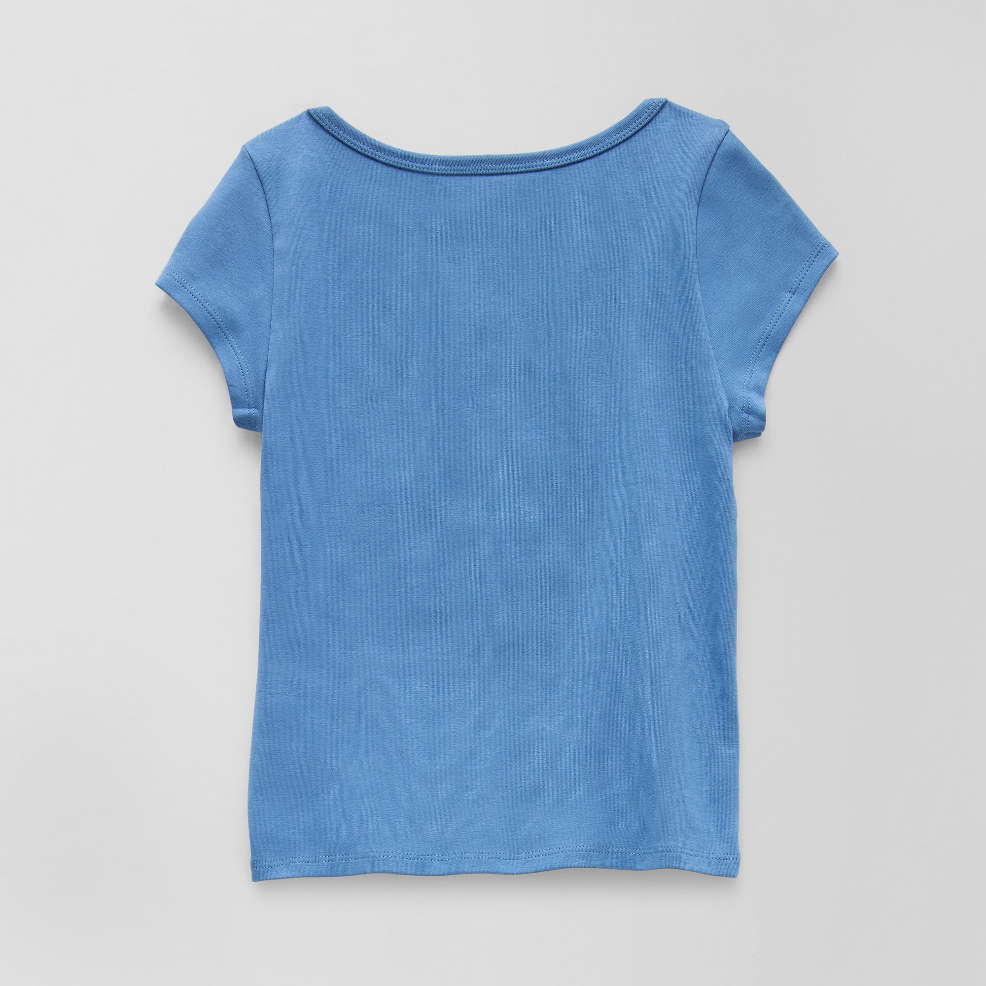 CLEVER & KIND Big Kid Girls Crew Neck Short Sleeve Embroidered T-Shirt