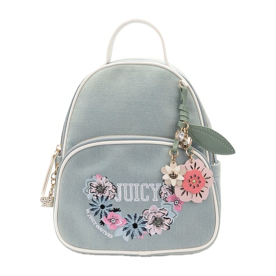 Juicy By Juicy Couture Retro Blooms Denim Backpack Purses