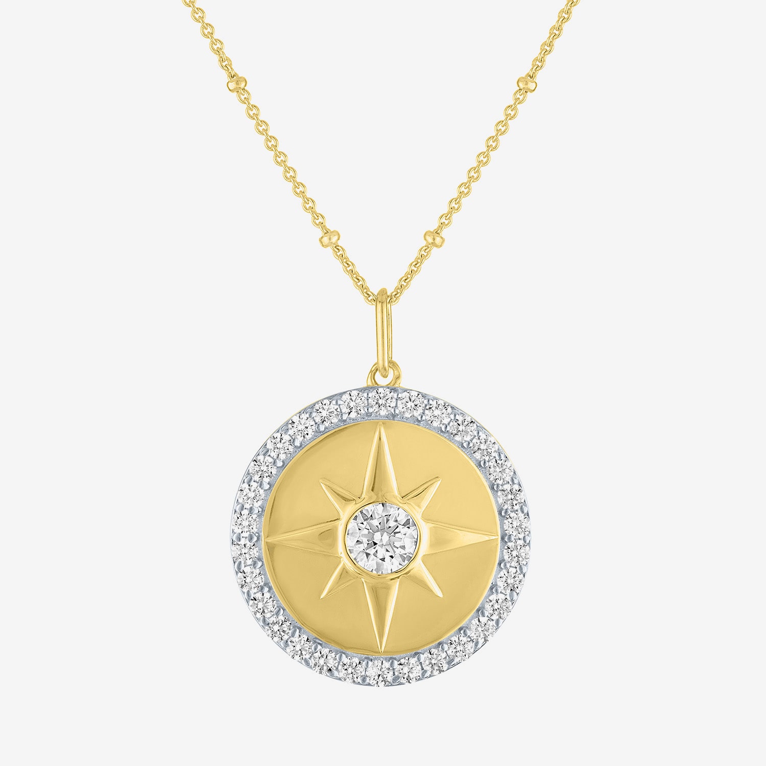 Diamond Addiction (G-H / Si2-I1) Womens 1/ CT. T.W. Lab Grown White Diamond 14K Gold Over Silver Inch Pendant Necklace
