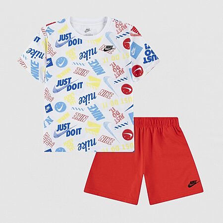 MyKids-USA Boys Blue Dinosaur T-Shirt and Shorts Set, Color: Blue