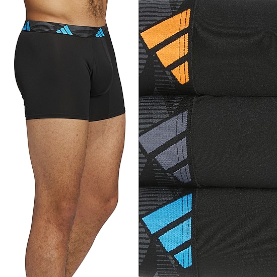 adidas Mens 3 Pack Stretch Fabric Trunks 5161768