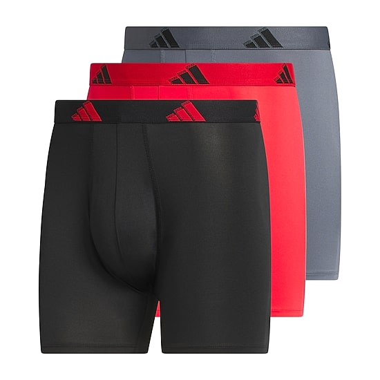 adidas Mens 3 Pack Boxer Briefs 5162978