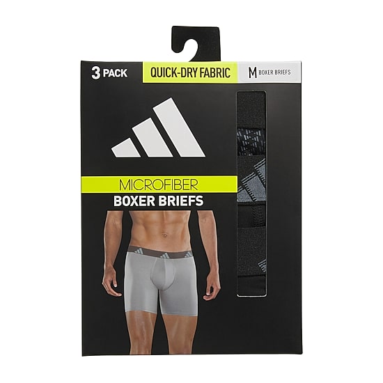 adidas Mens 3 Pack Boxer Briefs 5162980