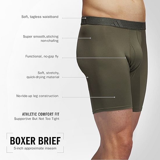 adidas Mens 3 Pack Boxer Briefs 5158590