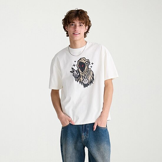 AEROPOSTALE Mens Crew Neck Short Sleeve Boxy Fit Graphic T-Shirt