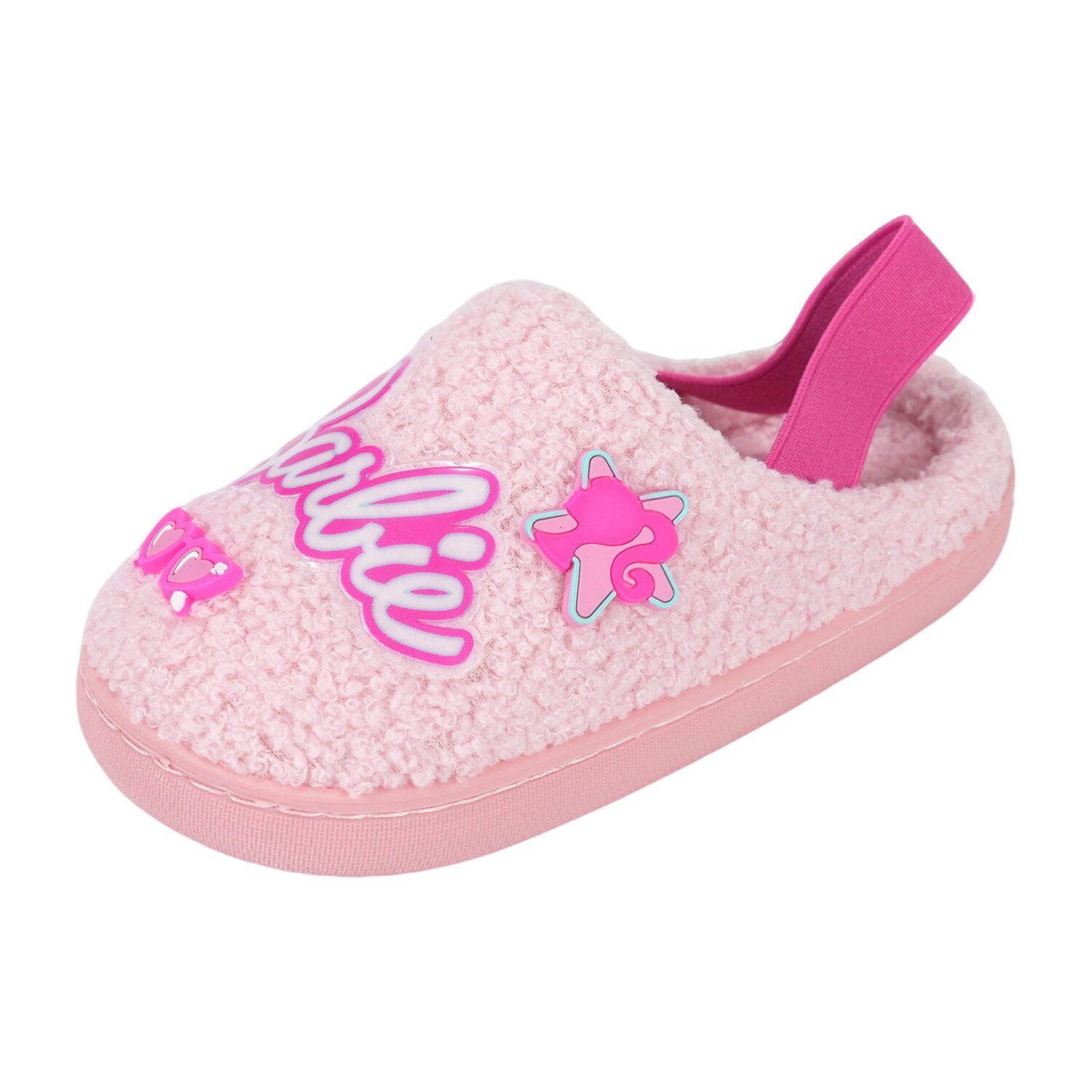 Faux Fur Toddler Girls Barbie Slip-On Slippers