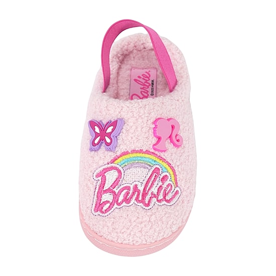 Faux Fur Toddler Girls Barbie Slip-On Slippers