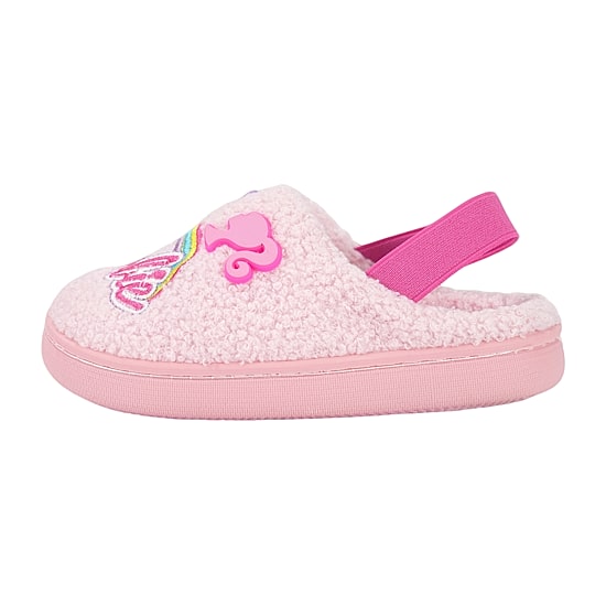 Faux Fur Toddler Girls Barbie Slip-On Slippers