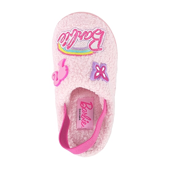 Faux Fur Toddler Girls Barbie Slip-On Slippers
