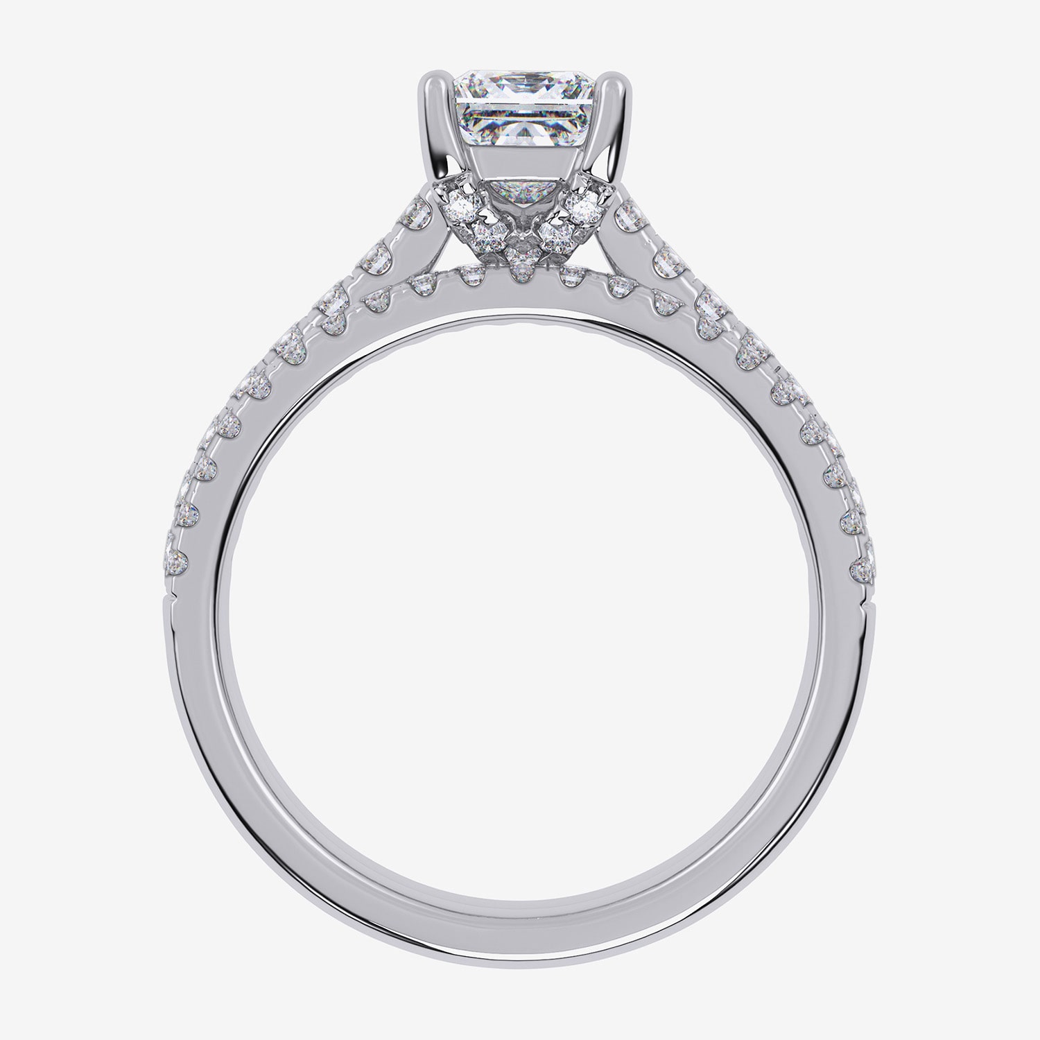 G/Vs2-Si1 Womens 2 1/2 CT. T.W. Lab Grown White Diamond 10K Gold Side Stone Bridal Set