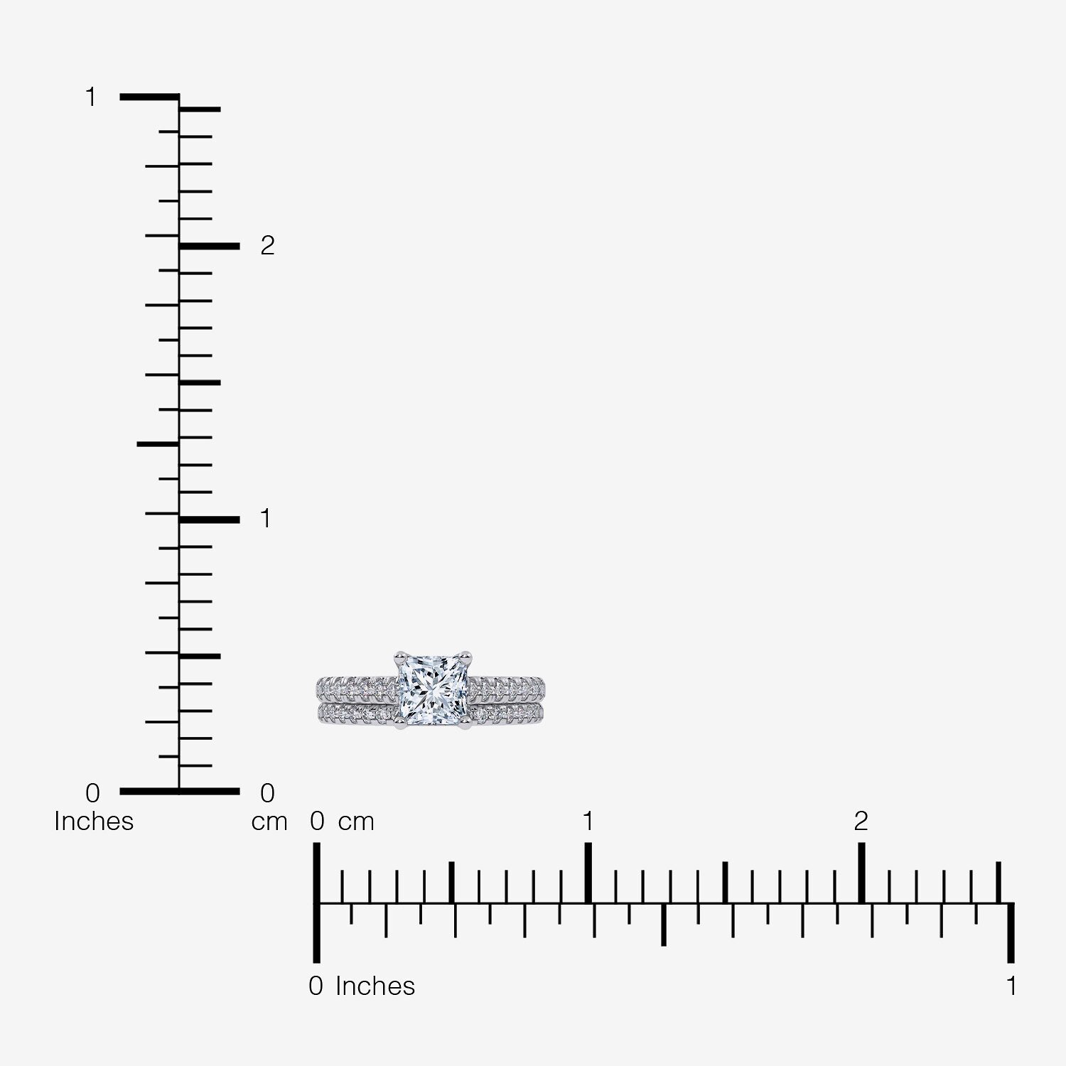 G/Vs2-Si1 Womens 2 1/2 CT. T.W. Lab Grown White Diamond 10K Gold Side Stone Bridal Set