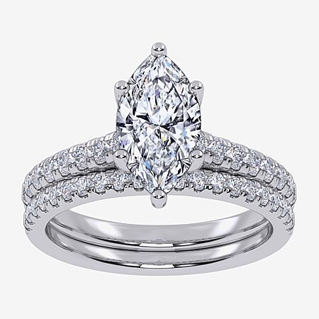 G / Vs2-Si1) Womens 1 CT. T.W. Lab Grown White Diamond 10K Gold