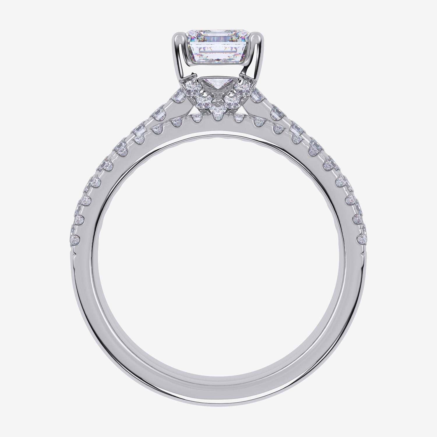 G / Vs2-Si1) Womens 2 1/2 CT. T.W. Lab Grown White Diamond 10K Gold Side Stone Bridal Set
