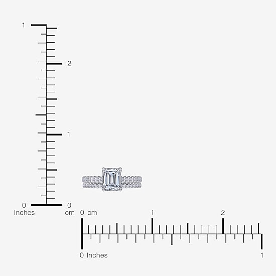 (G / Vs2-Si1) Womens 2 1/2 CT. T.W. Lab Grown White Diamond 10K Gold Side Stone Bridal Set