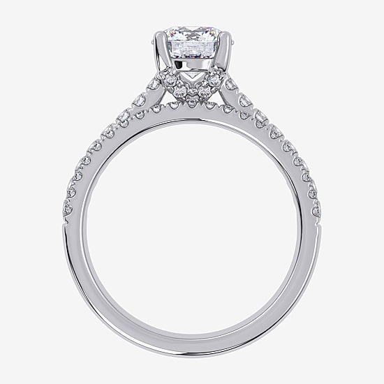 (G / Vs2-Si1) Womens 4 1/2 CT. T.W. Lab Grown White Diamond 10K Gold Round Side Stone Bridal Set