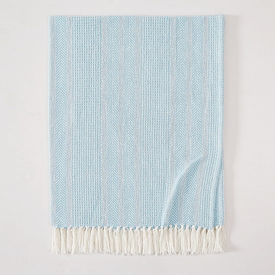 Oceanfront Resort Textured Stripe Throw
