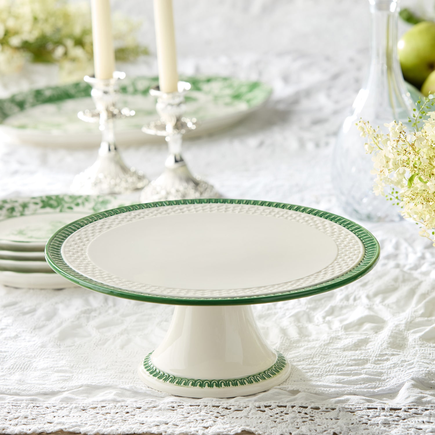 Certified International Le Jardin Cake Plate