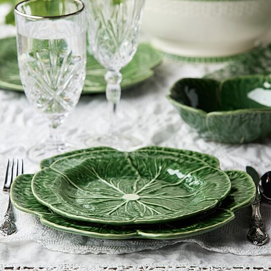Certified International Le Jardin Cabbage 4-pc. Stoneware Salad Plate