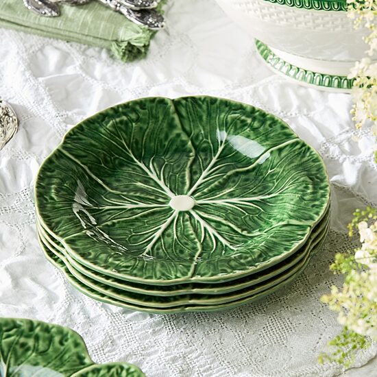 Certified International Le Jardin Cabbage 4-pc. Stoneware Salad Plate