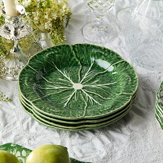 Certified International Le Jardin Cabbage 4-pc. Stoneware Salad Plate