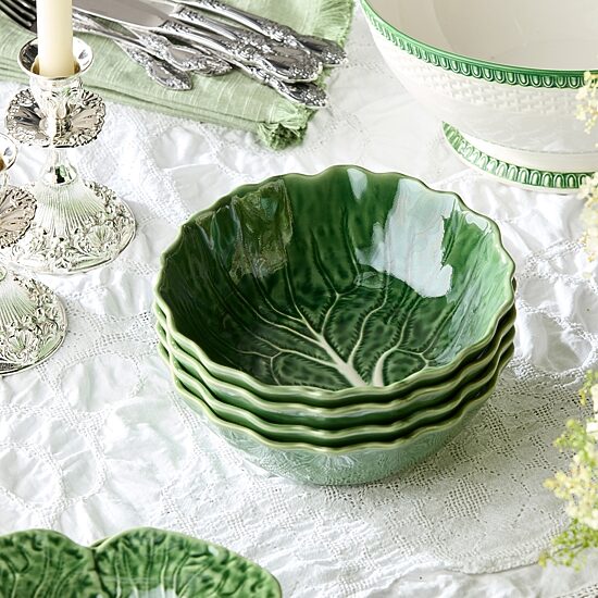 Certified International Le Jardin Cabbage 4-pc. Stoneware Soup Bowl