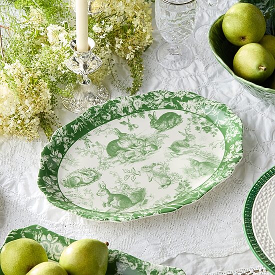 Certified International Le Jardin Stoneware Serving Platter