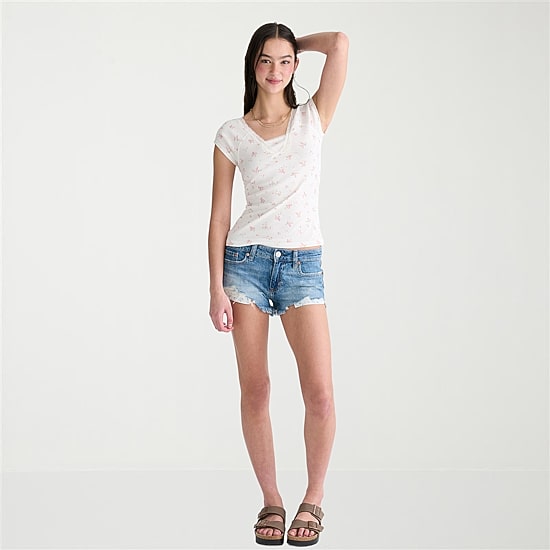 AEROPOSTALE Womens Low Rise Juniors Denim Short