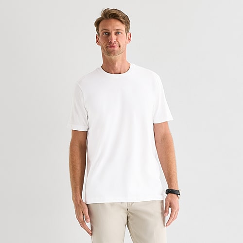 St. John's Bay Super Soft Mens Crew Neck Short Sleeve Stretch Fabric T-Shirt, Xx-large, White